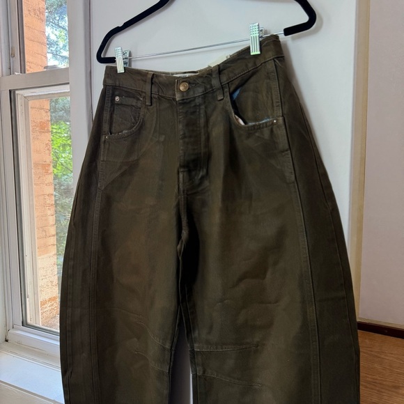 NWT Free People Good Luck Faux Leather Jeans Pants We The Free New Moon 28 - Picture 10 of 14